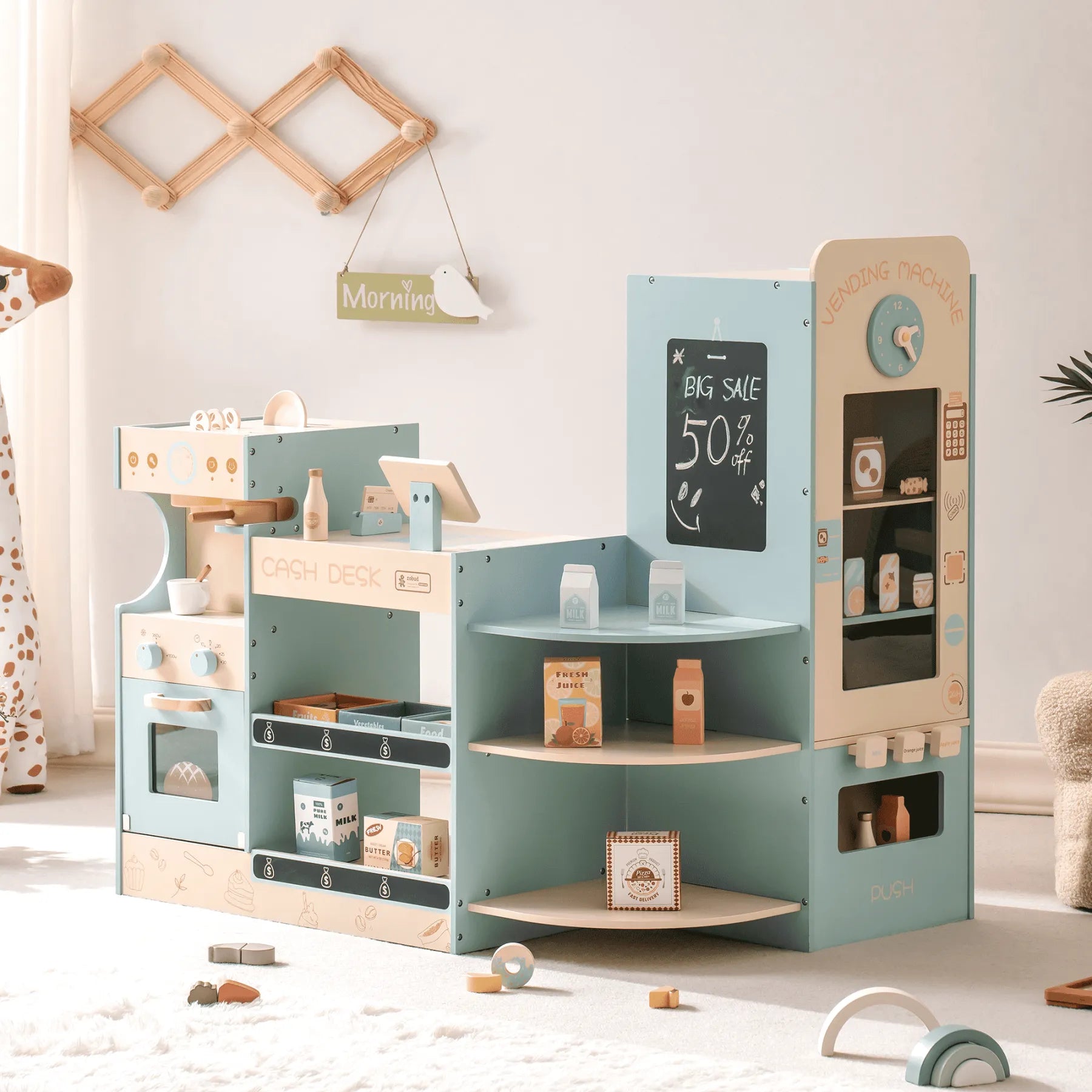 Robotime Robud Kids Grocery Store – Pretend Play Supermarket