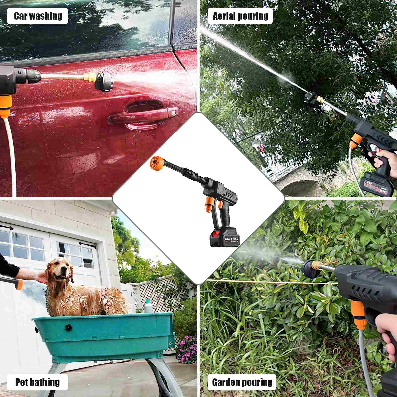 6-in-1 High Pressure Car Wash Water Gun