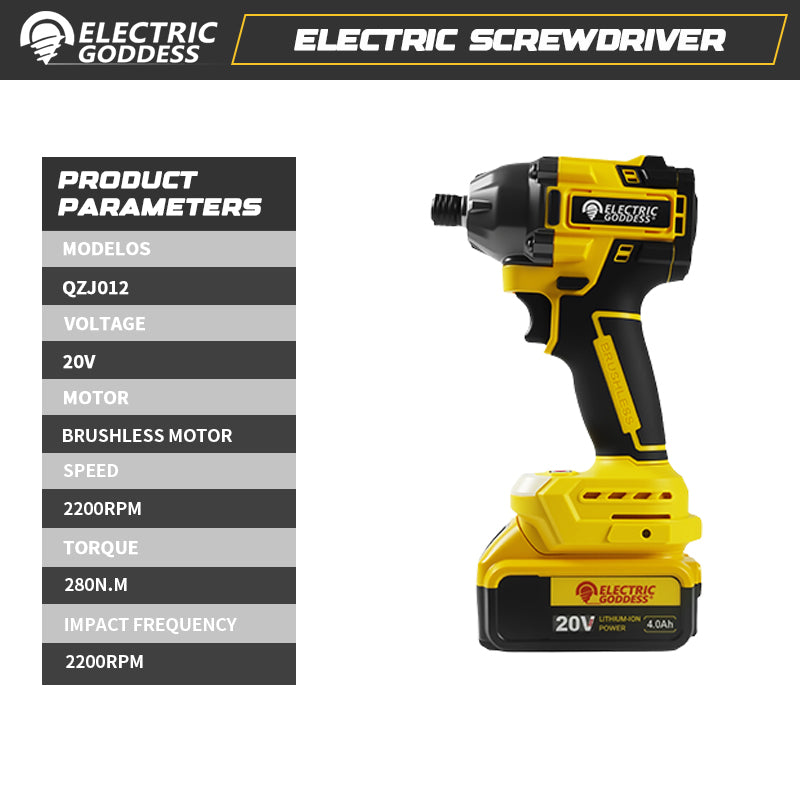 Electric Goddess Brushless Impact Driver 280Nm