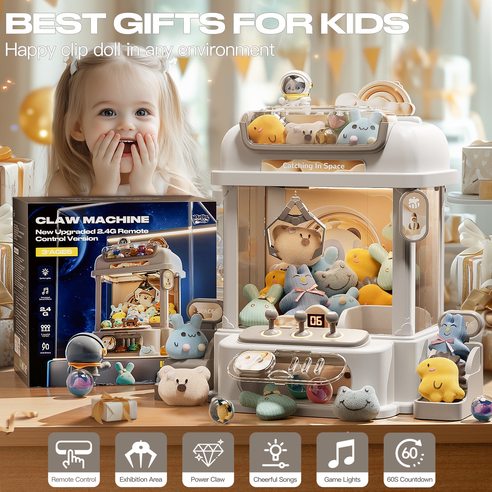 Remote Control Claw Machine – Clip Doll Game Machine for Kids