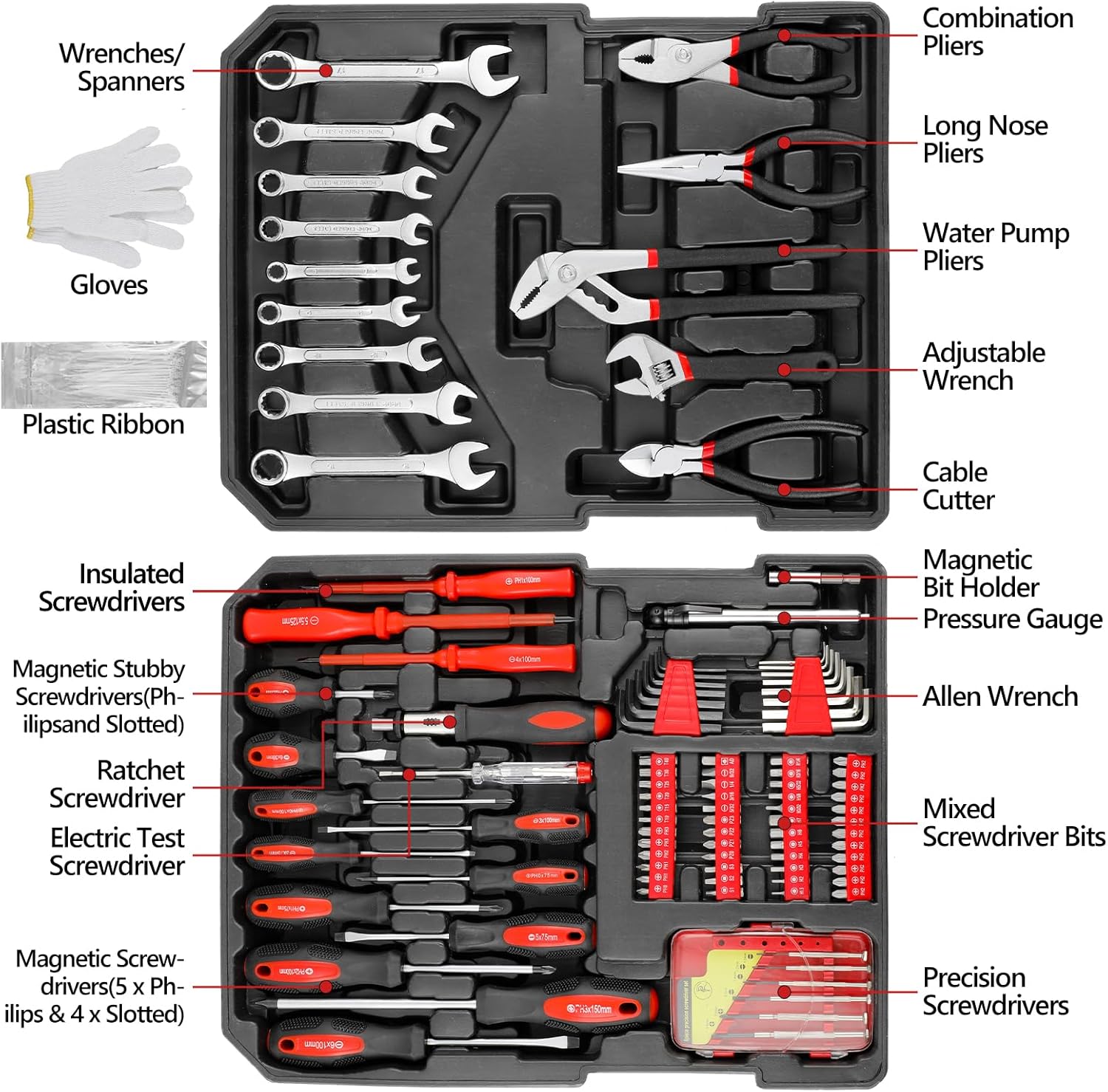 799PCS Mechanic Tool Set – Home Repair Kit with Wrenches, Sockets & Trolley Case