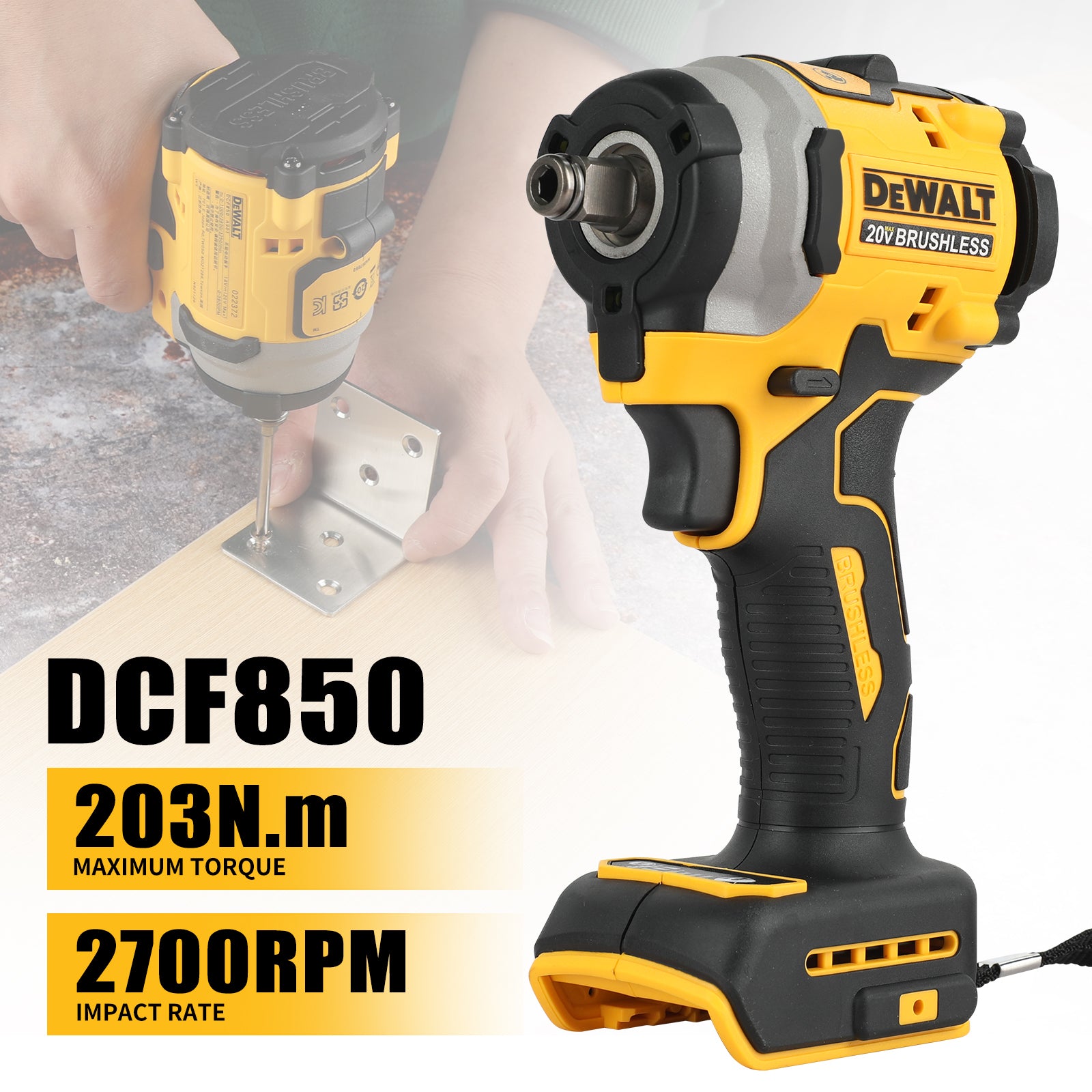 DEWALT Electric Screwdriver DCF850 – Portable Brushless Impact Wrench