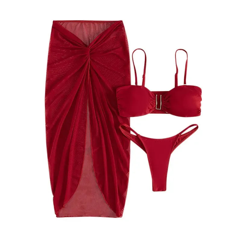 Hot Sale Pure Color Long Mesh Dress – Women’s Beach & Spa Swimsuit Cover-Up