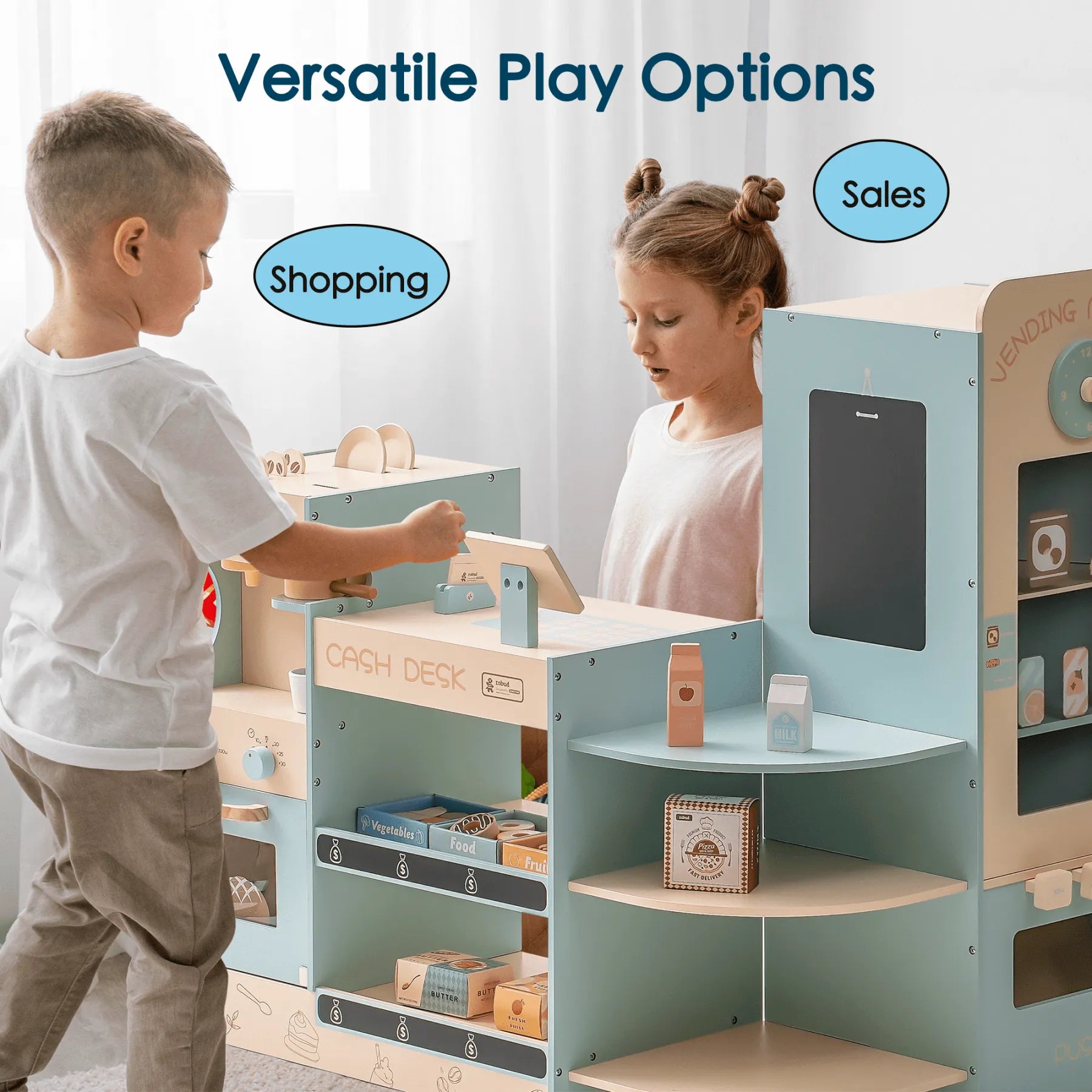 Robotime Robud Kids Grocery Store – Pretend Play Supermarket