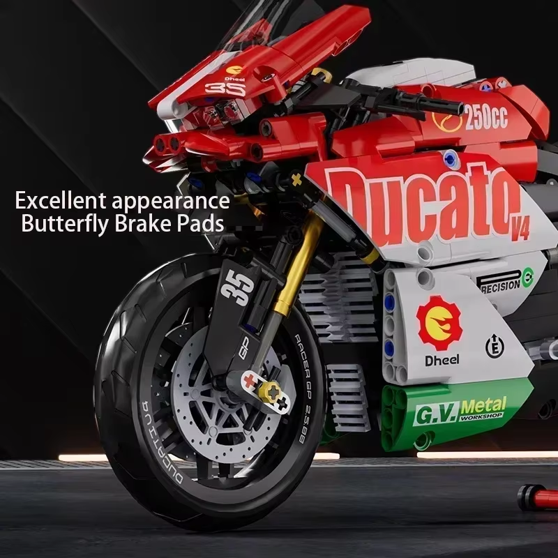 V4 Motorcycle 800+pcs Building Set