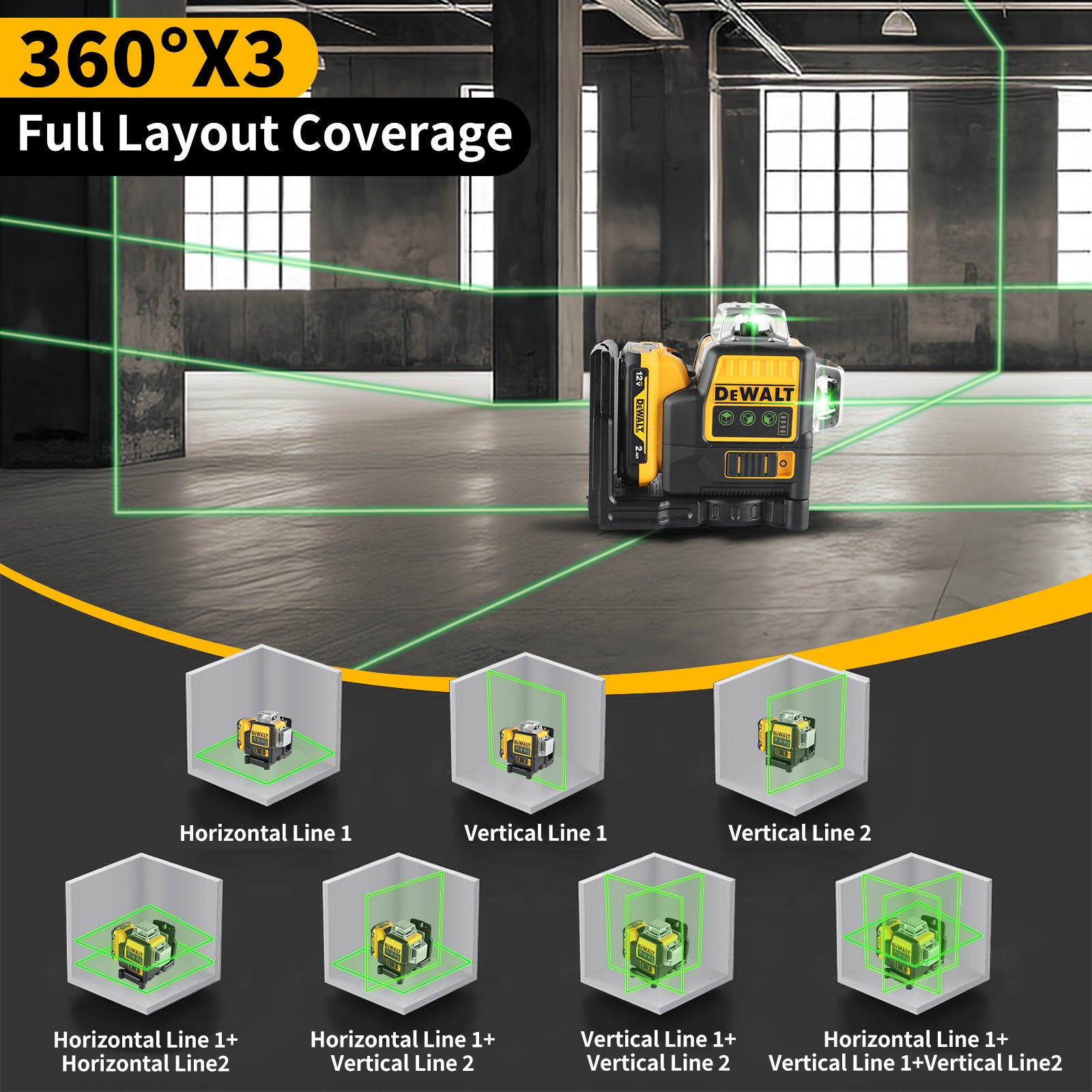 2025 New DEWALT DW089LG Laser Level