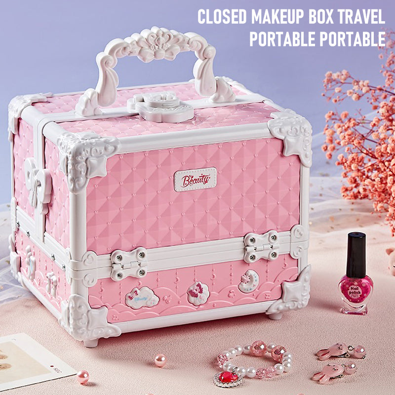 Kids Makeup Kit for Little Girls – 49 Pcs Washable Set with Cosmetic Case