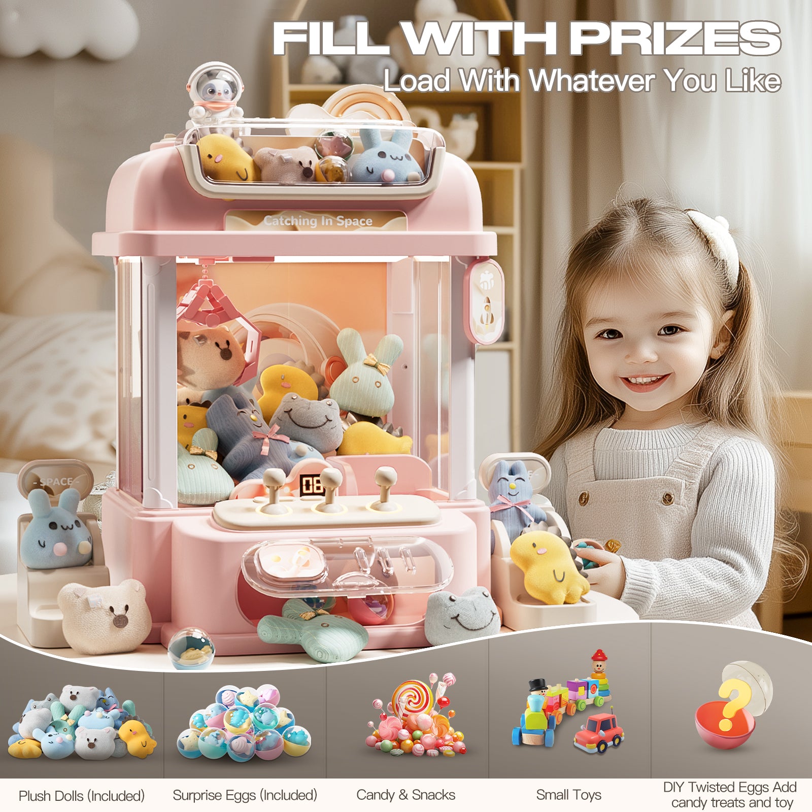 Remote Control Claw Machine – Clip Doll Game Machine for Kids
