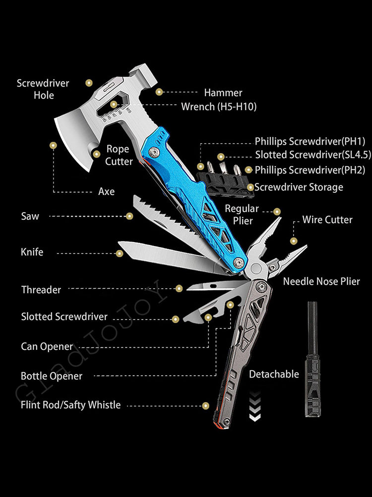 Multi-Tool Axe Hammer Pliers