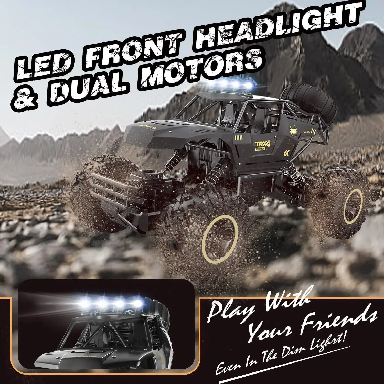 New RC Off-Road Car 4WD – 1:12 / 1:16 Scale, 37CM Remote Control Buggy