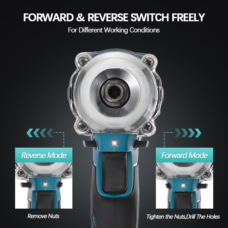 Electric Goddess Brushless Cordless Impact Wrench (For Makita 18V Battery)