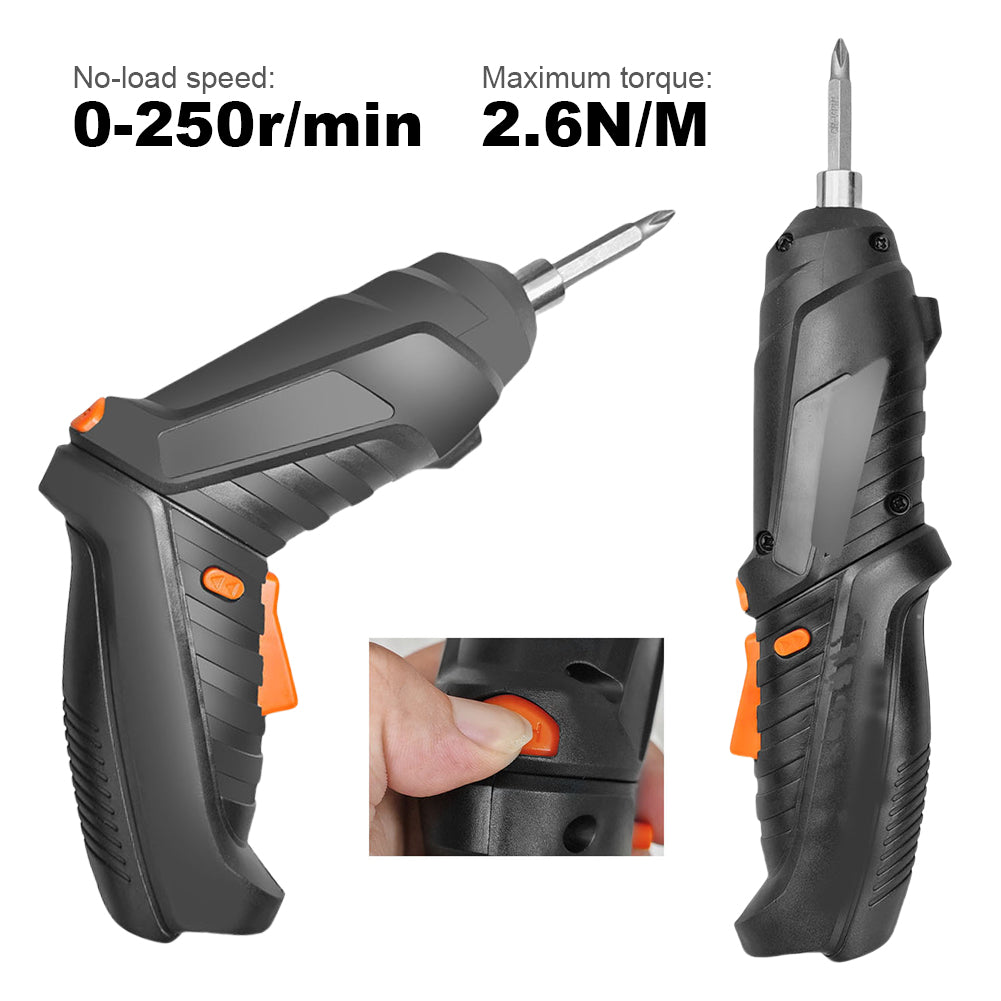 47PCS Electric Screwdriver Set – Power Drill with Rotating Handle, LED Light & Driver Bit Kit