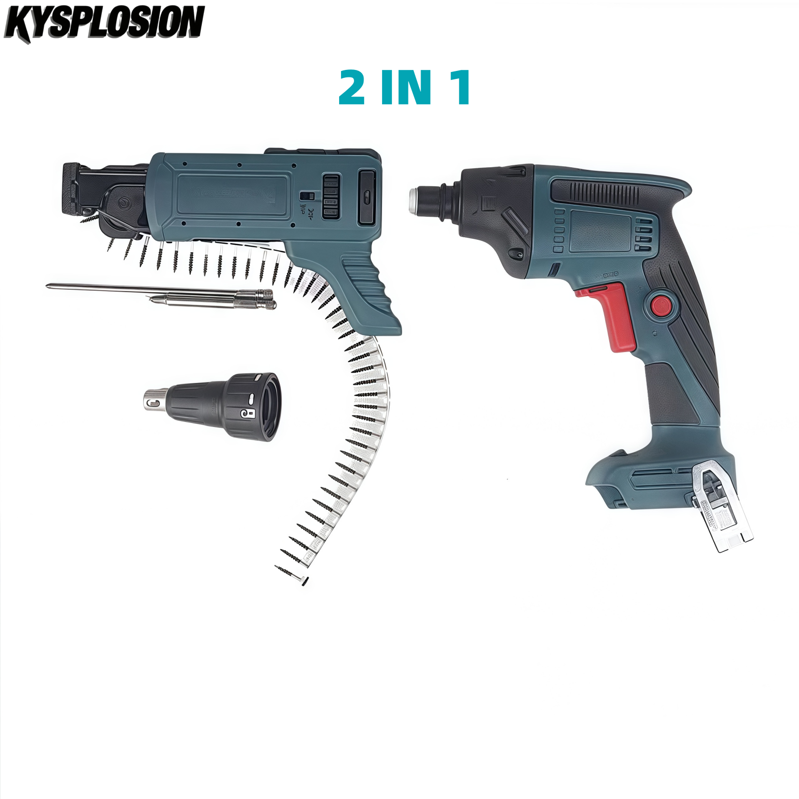 2-in-1 Brushless Electric Lithium Screwdriver & Strip Screw Gun