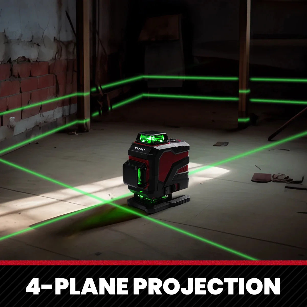 YEVOLT YVGLL4XS16 4D 360° 16-Line Laser Level