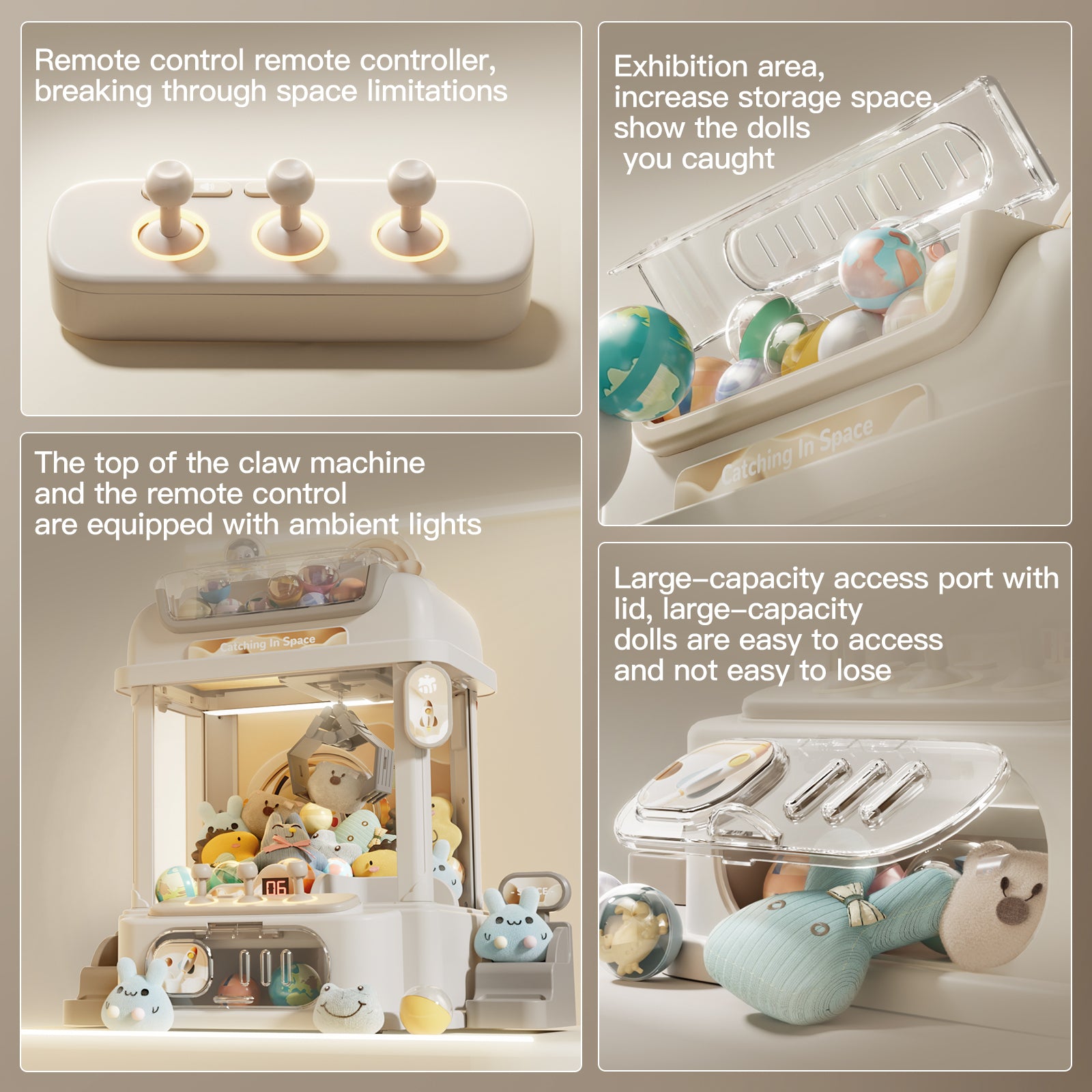 Remote Control Claw Machine – Clip Doll Game Machine for Kids