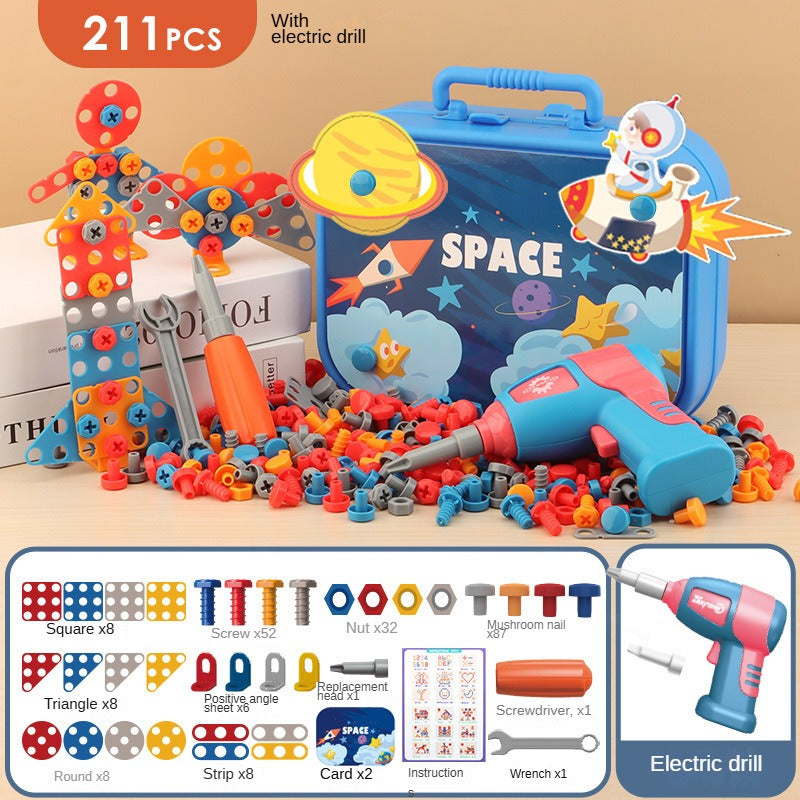 211PCS Child Pretend Repair Toolbox