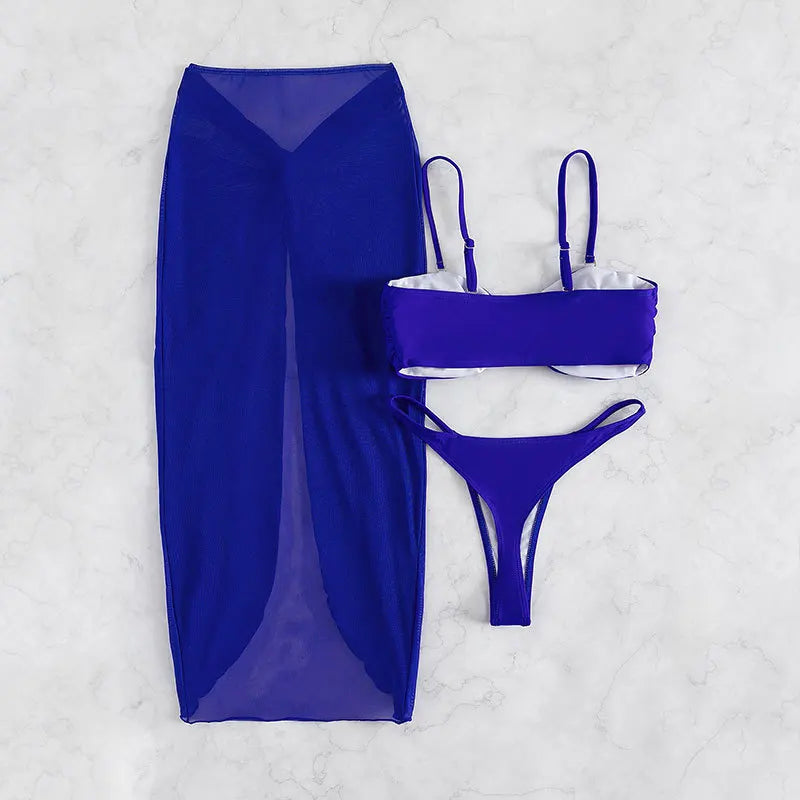 Hot Sale Pure Color Long Mesh Dress – Women’s Beach & Spa Swimsuit Cover-Up
