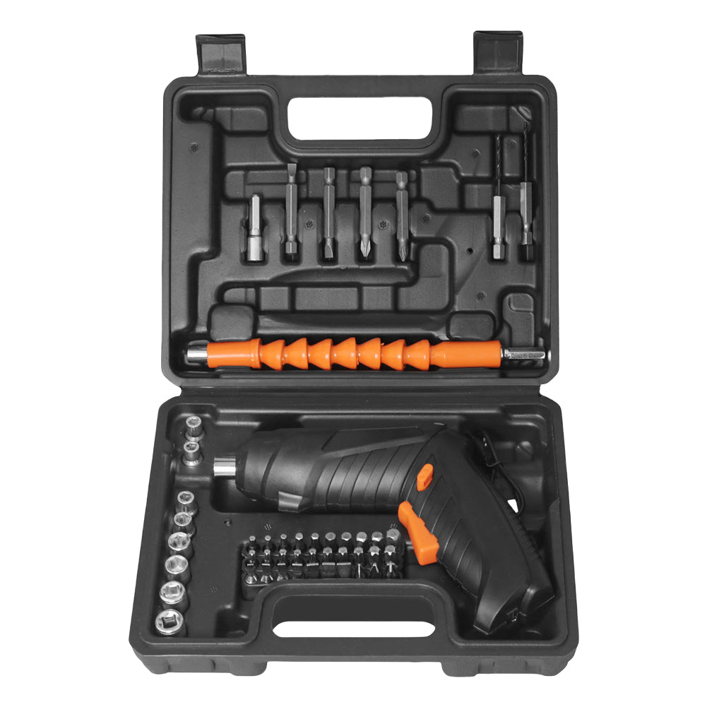 47PCS Electric Screwdriver Set – Power Drill with Rotating Handle, LED Light & Driver Bit Kit