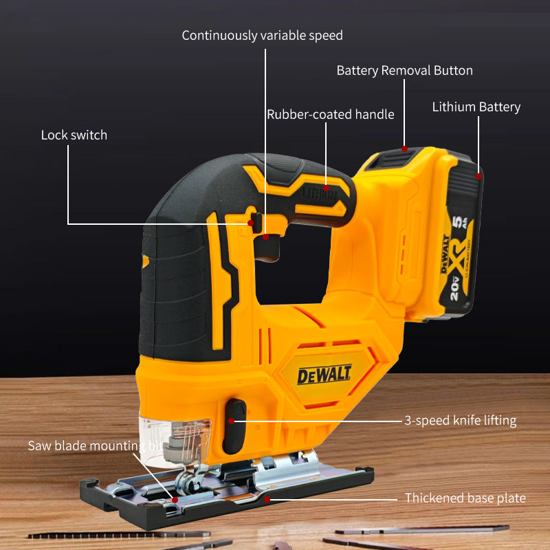 DEWALT Cordless Jigsaw – 20V Multifunction Adjustable Woodworking Power Tool (2700RPM)