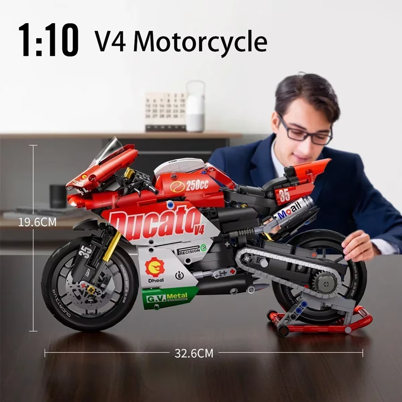 V4 Motorcycle 800+pcs Building Set