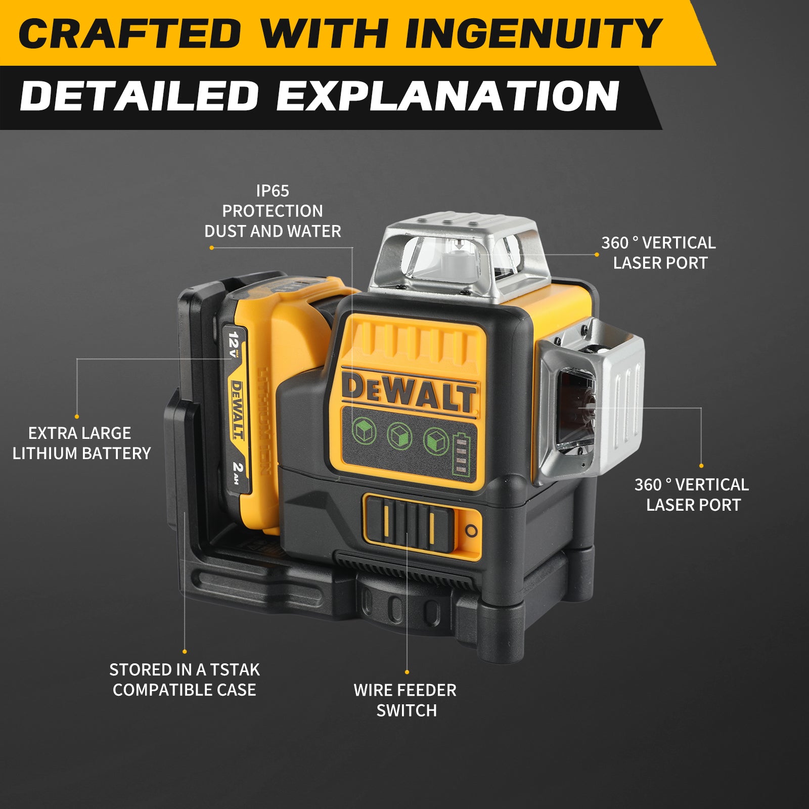 2025 New DEWALT DW089LG Laser Level