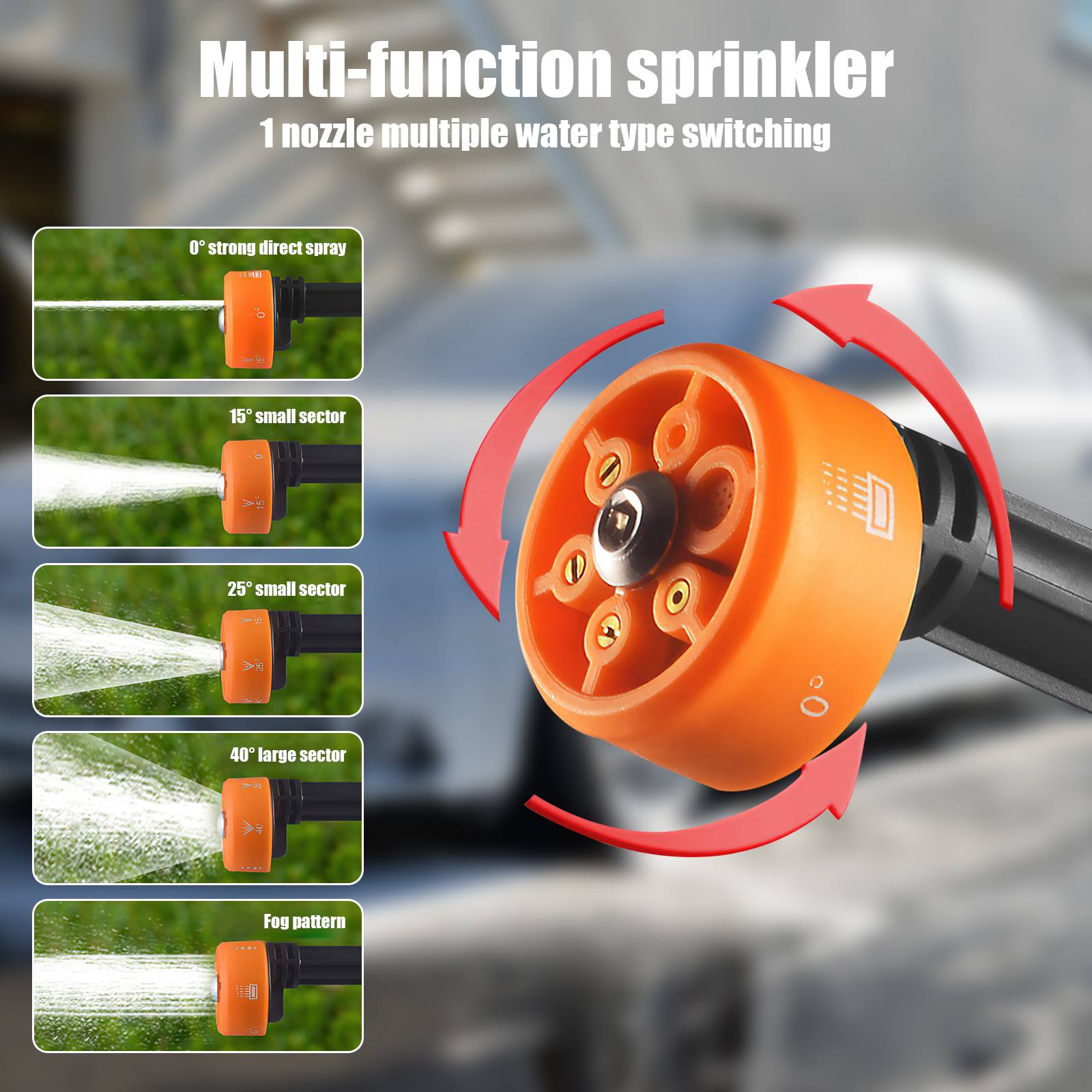 6-in-1 High Pressure Car Wash Water Gun